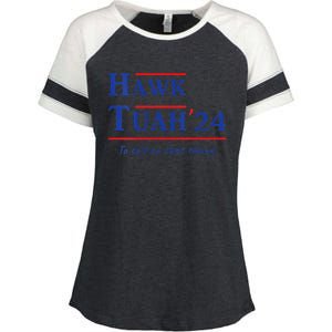 Hawk Tush Spit On That Thang Viral Election Parody Enza Ladies Jersey Colorblock Tee