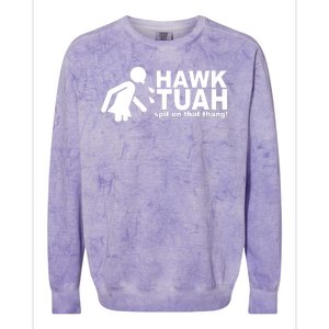 Hawk Tuah Spit On That Thang Funny Interview Meme Colorblast Crewneck Sweatshirt