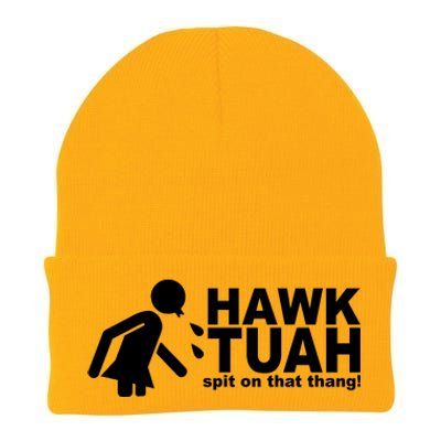 Hawk Tuah Spit On That Thang Funny Interview Meme Knit Cap Winter Beanie