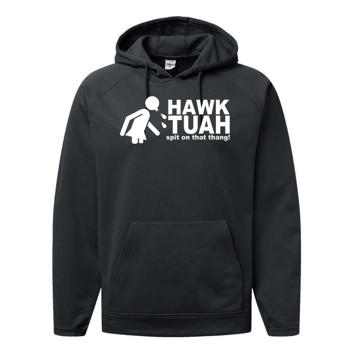 Hawk Tuah Spit On That Thang Funny Interview Meme Performance Fleece Hoodie