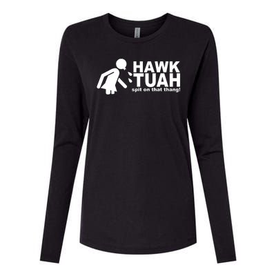 Hawk Tuah Spit On That Thang Funny Interview Meme Womens Cotton Relaxed Long Sleeve T-Shirt