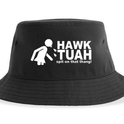 Hawk Tuah Spit On That Thang Funny Interview Meme Sustainable Bucket Hat