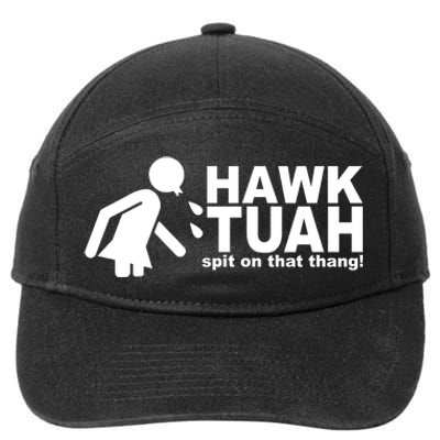 Hawk Tuah Spit On That Thang Funny Interview Meme 7-Panel Snapback Hat