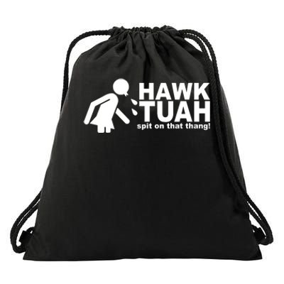 Hawk Tuah Spit On That Thang Funny Interview Meme Drawstring Bag