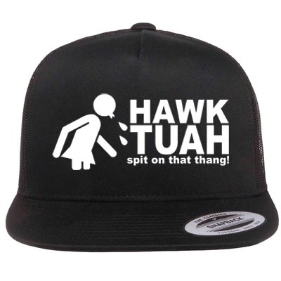 Hawk Tuah Spit On That Thang Funny Interview Meme Flat Bill Trucker Hat