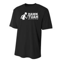 Hawk Tuah Spit On That Thang Funny Interview Meme Youth Performance Sprint T-Shirt