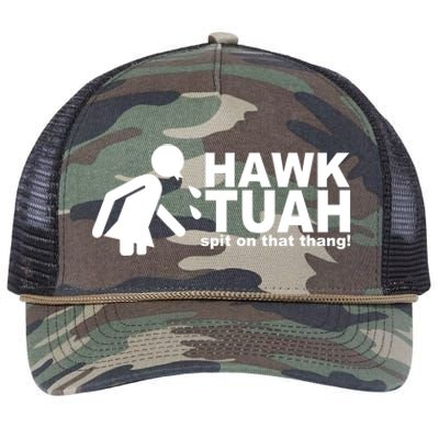 Hawk Tuah Spit On That Thang Funny Interview Meme Retro Rope Trucker Hat Cap