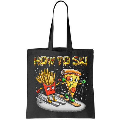 How To Ski Extreme Sport Pizza French Fries Skier Skiing Gift Bag