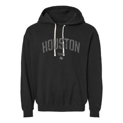 Houston Texas Souvenir Vintage Distressed Texas Houston Garment-Dyed Fleece Hoodie