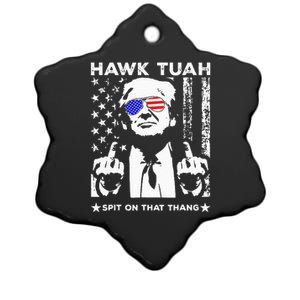 Hawk Tush Spit On That Thing Funny Ceramic Star Ornament