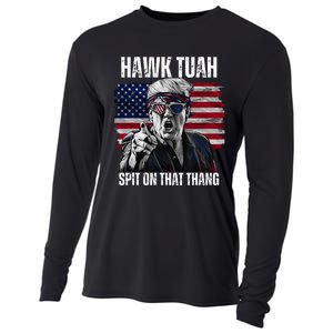 Hawk Tush Spit On That Thing Funny Cooling Performance Long Sleeve Crew