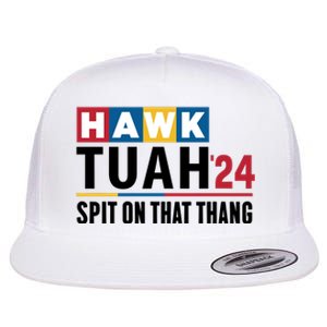 Hawk Tuah Spit On That Thang Trending Flat Bill Trucker Hat