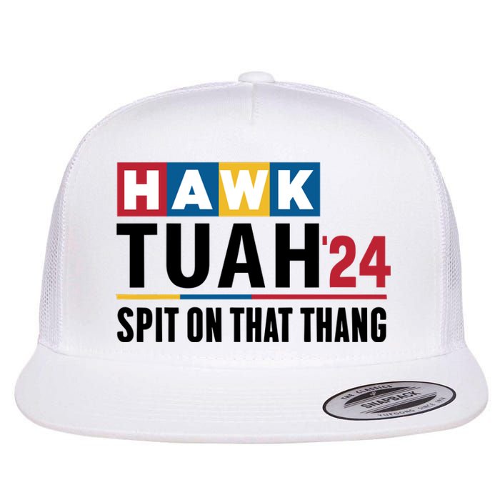 Hawk Tuah Spit On That Thang Trending Flat Bill Trucker Hat