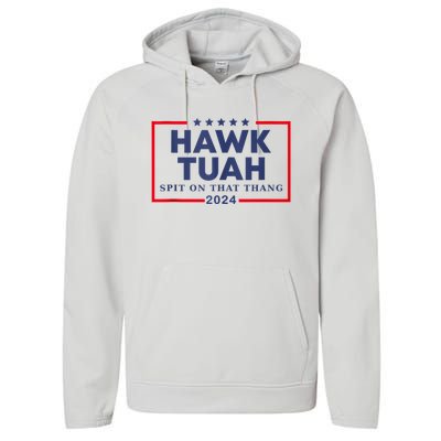 Hawk Tuah 24 Spit On That Performance Fleece Hoodie