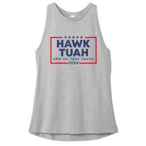 Hawk Tuah 24 Spit On That Ladies PosiCharge Tri-Blend Wicking Tank