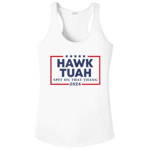 Hawk Tuah 24 Spit On That Ladies PosiCharge Competitor Racerback Tank