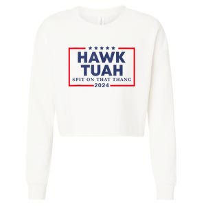 Hawk Tuah 24 Spit On That Cropped Pullover Crew