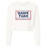 Hawk Tuah 24 Spit On That Cropped Pullover Crew