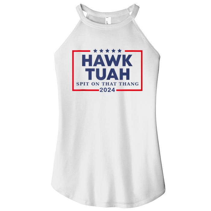 Hawk Tuah 24 Spit On That Women's Perfect Tri Rocker Tank