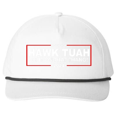 Hawk Tuah Spit On That Thang 2024 Funny Election Meme Snapback Five-Panel Rope Hat