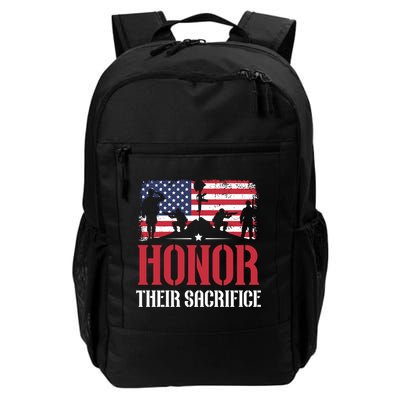 Honor Their Sacrifice Memorial Day Veteran Military Combat Gift Backpack