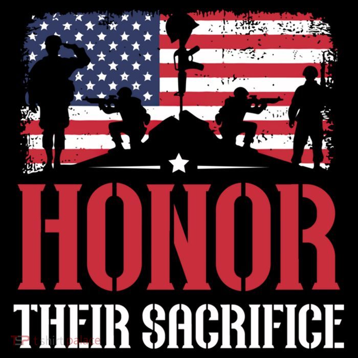 Honor Their Sacrifice Memorial Day Veteran Military Combat Gift Flatbill Hat