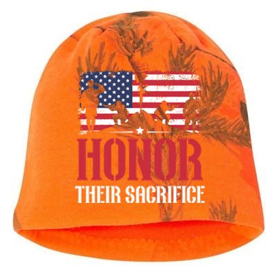 Honor Their Sacrifice Memorial Day Veteran Military Combat Gift Kati - Camo Knit Beanie