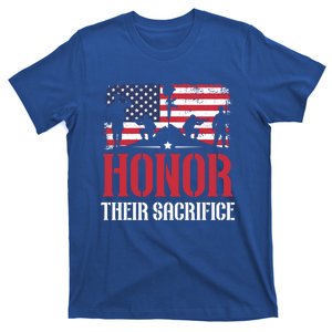 Honor Their Sacrifice Memorial Day Veteran Military Combat Gift T-Shirt