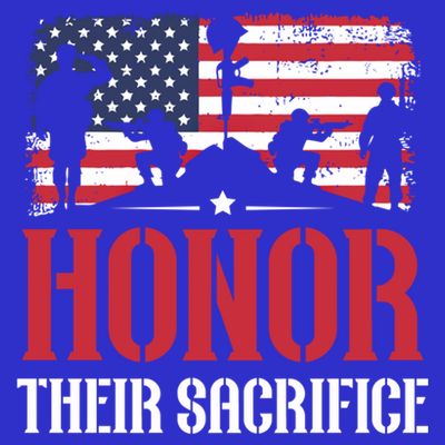 Honor Their Sacrifice Memorial Day Veteran Military Combat Gift T-Shirt