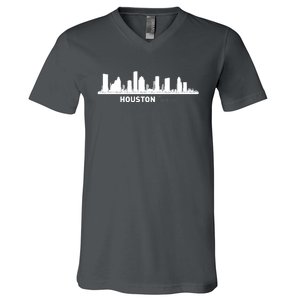 Houston Texas Skyline V-Neck T-Shirt