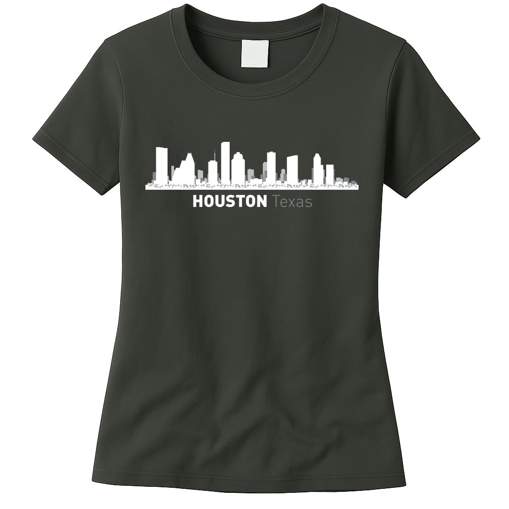 Houston Texas Skyline Womens T-Shirt