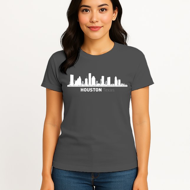 Houston Texas Skyline Womens T-Shirt