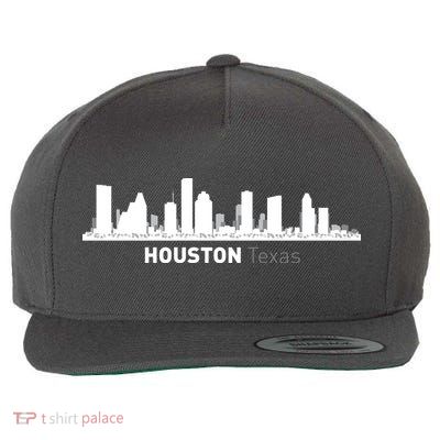 Houston Texas Skyline Wool Snapback Cap