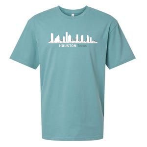 Houston Texas Skyline Sueded Cloud Jersey T-Shirt