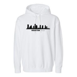 Houston Texas Skyline Garment-Dyed Fleece Hoodie