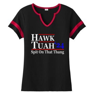 Hawk Tuah Spit On That Thing Presidential Ladies Halftime Notch Neck Tee