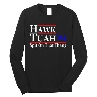 Hawk Tuah Spit On That Thing Presidential Long Sleeve Shirt