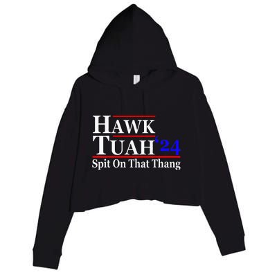 Hawk Tuah Spit On That Thing Presidential Crop Fleece Hoodie