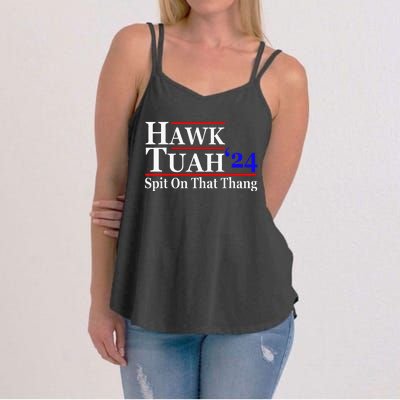 Hawk Tuah Spit On That Thing Presidential Women's Strappy Tank