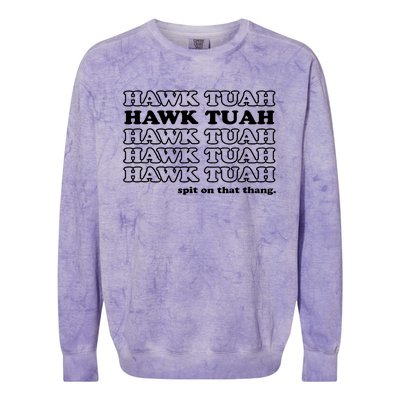 Hawk Tush Spit On That Thang Funny Gag Gift Colorblast Crewneck Sweatshirt