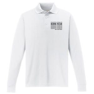 Hawk Tush Spit On That Thang Funny Gag Gift Performance Long Sleeve Polo