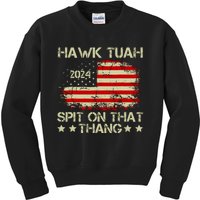 Hawk Tuah Spit On That Thang Trending Kids Sweatshirt