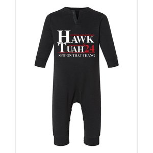 Hawk Tuah Spit On That Thang Trending Infant Fleece One Piece