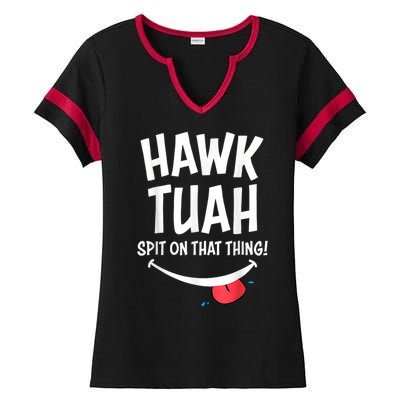 Hawk Tush Spit On That Thing President 2024 Meme Ladies Halftime Notch Neck Tee