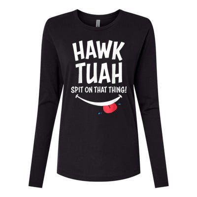 Hawk Tush Spit On That Thing President 2024 Meme Womens Cotton Relaxed Long Sleeve T-Shirt