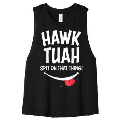 Hawk Tush Spit On That Thing President 2024 Meme Women's Racerback Cropped Tank