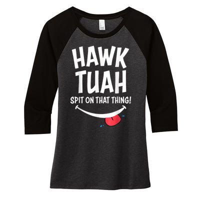 Hawk Tush Spit On That Thing President 2024 Meme Women's Tri-Blend 3/4-Sleeve Raglan Shirt