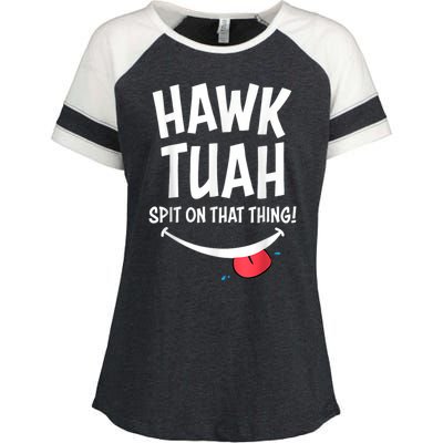 Hawk Tush Spit On That Thing President 2024 Meme Enza Ladies Jersey Colorblock Tee