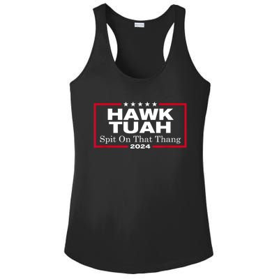 Hawk Tush Spit On That Thang Funny Presidential Candidate Parody Gift Ladies PosiCharge Competitor Racerback Tank