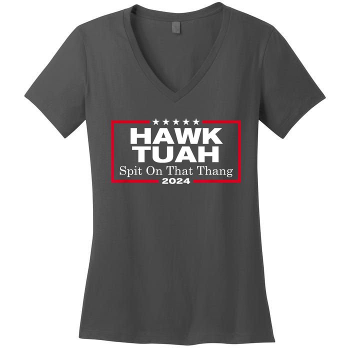 Hawk Tush Spit On That Thang Funny Presidential Candidate Parody Gift Women's V-Neck T-Shirt